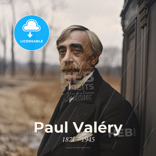 Paul Valéry, 1871 - 1945, French poet - A Man In A Suit Print Template