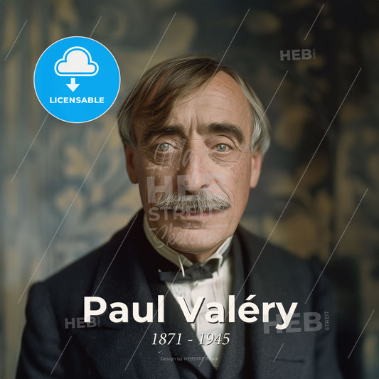 Paul Valéry, 1871 - 1945, French poet - A Man In A Suit Print Template