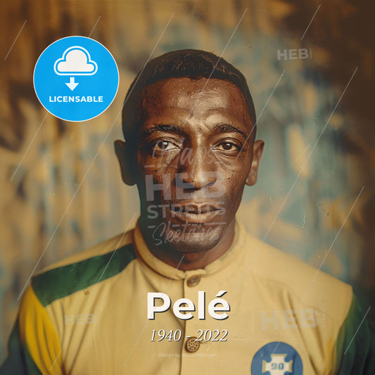 Pelé, 1940 - 2022, Brazilian footballer - A Man In A Uniform Print Template
