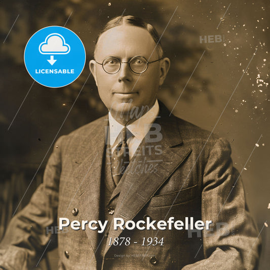 Percy Rockefeller, 1878 - 1934, American banker and financier - A Man In A Suit And Tie Print Template