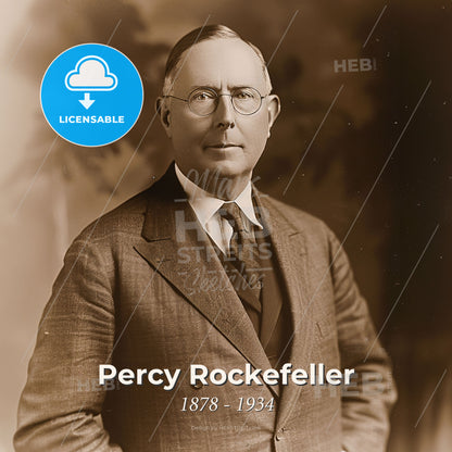 Percy Rockefeller, 1878 - 1934, American banker and financier - A Man In A Suit And Tie Print Template