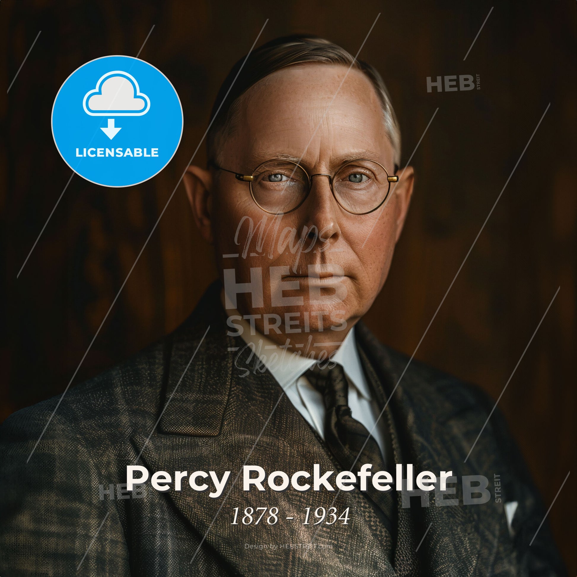 Percy Rockefeller, 1878 - 1934, American banker and financier - A Man In A Suit And Tie Print Template