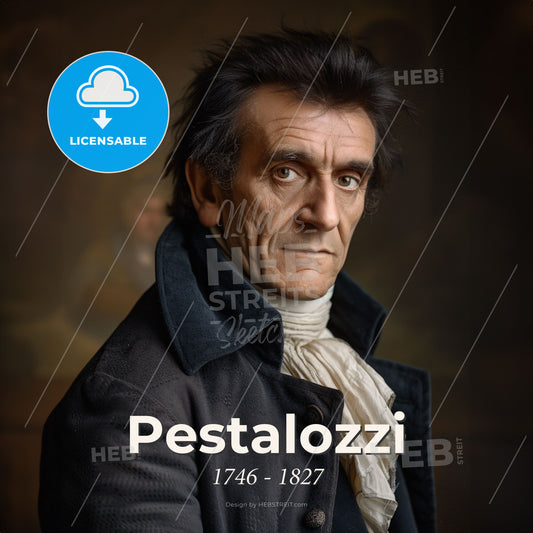Pestalozzi, 1746 - 1827, Swiss educator - A Man In A Coat Print Template