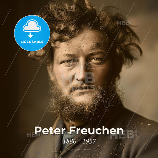 Peter Freuchen, 1886 - 1957, Danish explorer - A Man With Nice Hair Print Template