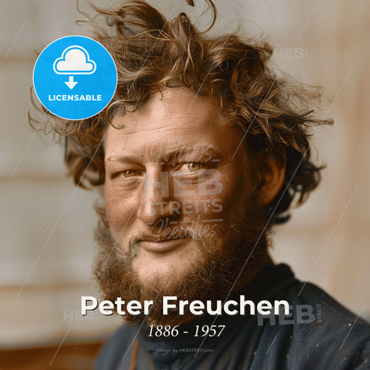 Peter Freuchen, 1886 - 1957, Danish explorer - A Man With Nice Hair Print Template