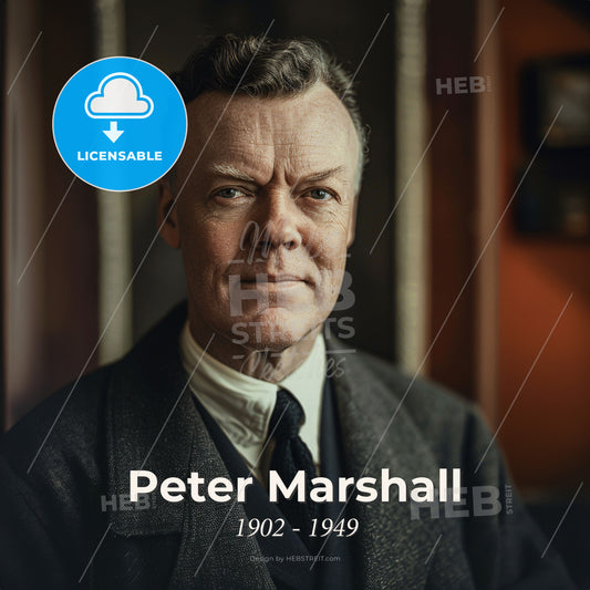Peter Marshall, 1902 - 1949, Scottish-American preacher - A Man In A Suit And Tie Print Template