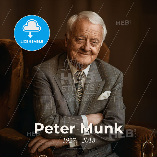 Peter Munk, 1927 - 2018, Canadian businessman and real estate developer - A Man In A Suit And Tie Print Template