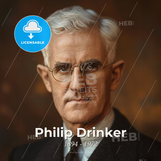 Philip Drinker, 1894 - 1972, American industrial hygienist and inventor - A Man With Glasses And A Suit Print Template