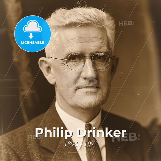 Philip Drinker, 1894 - 1972, American industrial hygienist and inventor - A Man Wearing A Suit And Tie Print Template