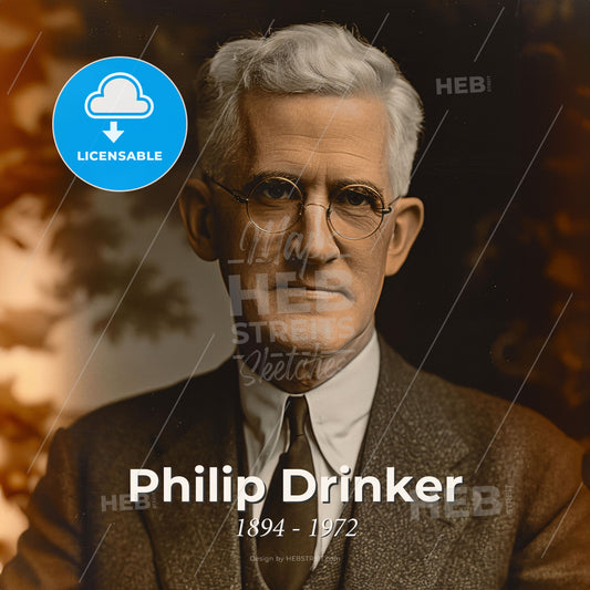 Philip Drinker, 1894 - 1972, American industrial hygienist and inventor - A Man In A Suit And Tie Print Template