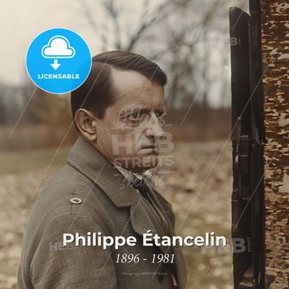 Philippe Étancelin, 1896 - 1981, French racing driver - A Man In A Suit Looking At A Tree Print Template