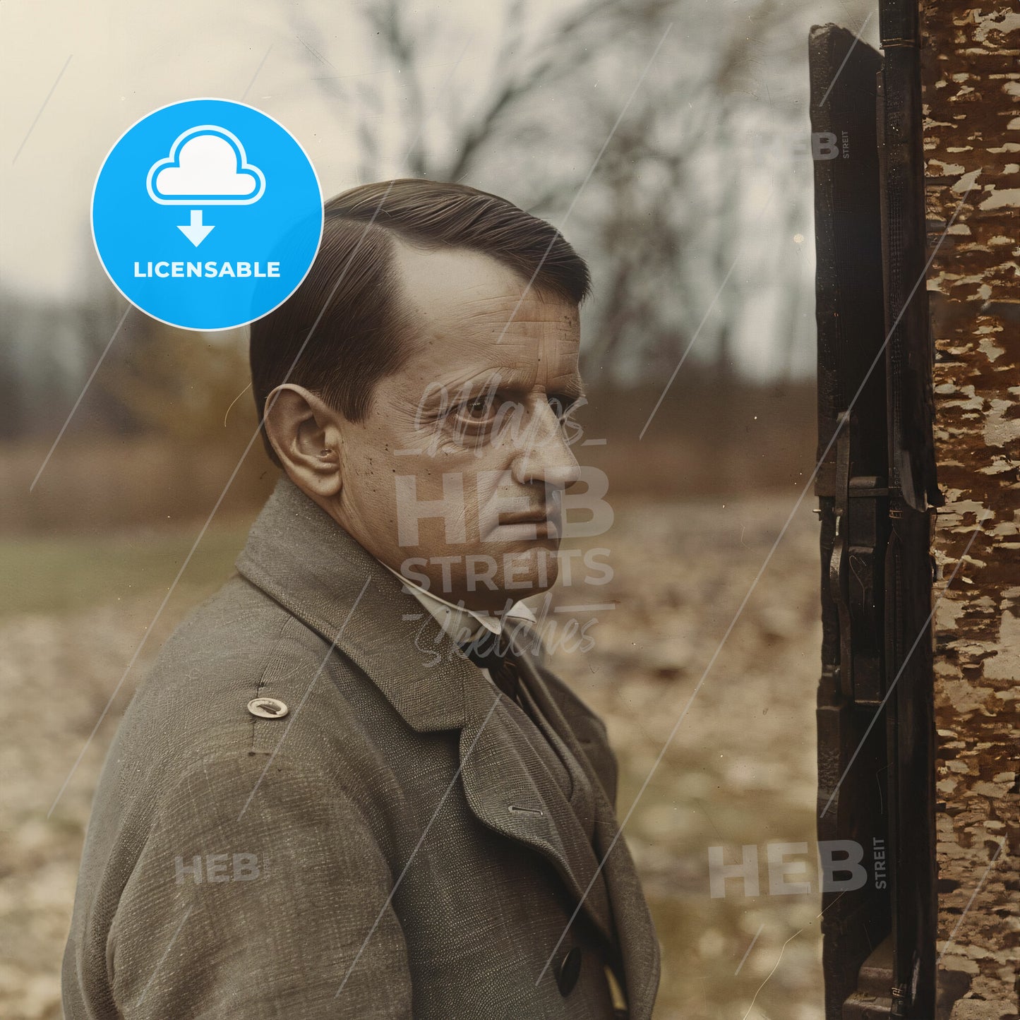 Philippe Étancelin, 1896 - 1981, French racing driver - A Man In A Suit Looking At A Tree