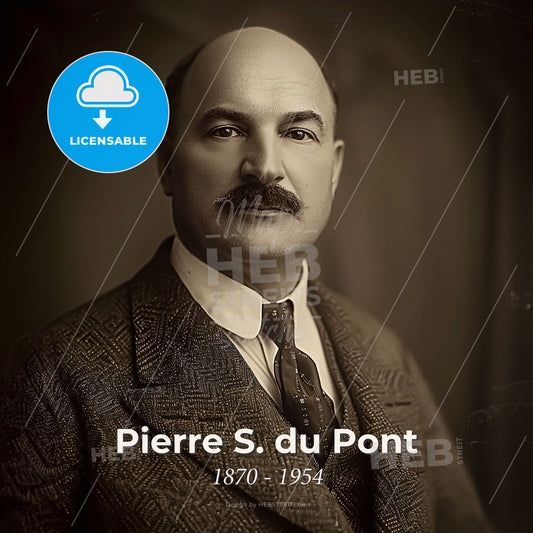 Pierre S. du Pont, 1870 - 1954, American businessman - A Man With A Mustache Print Template