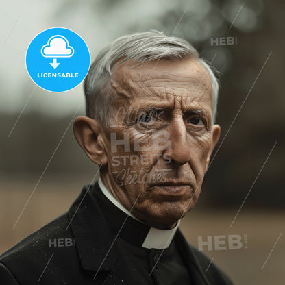 Pierre Teilhard de Chardin, 1881 - 1955, French Jesuit priest and philosopher - A Man In A Priest's Robe