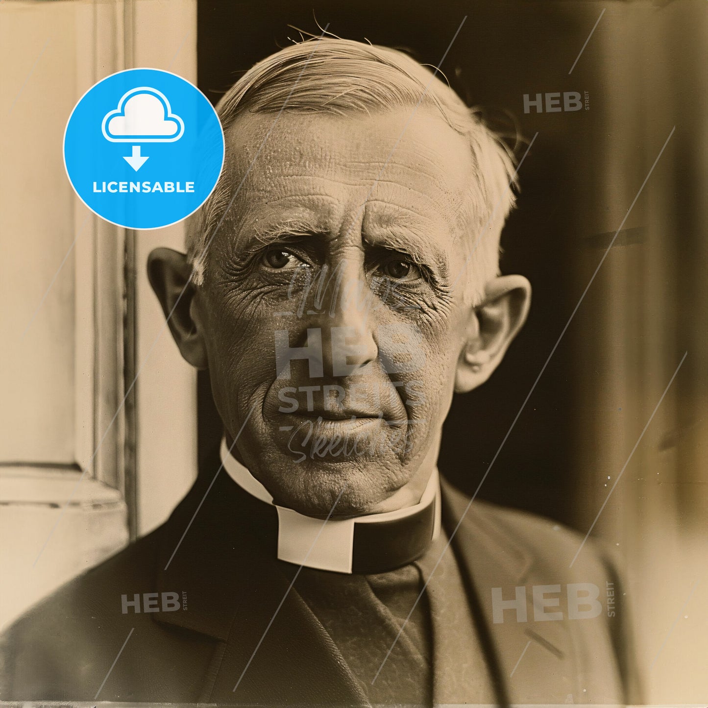 Pierre Teilhard de Chardin, 1881 - 1955, French Jesuit priest and philosopher - A Man In A Priest's Collar