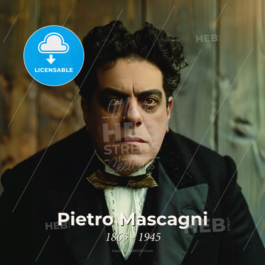 Pietro Mascagni, 1863 - 1945, Italian composer - A Man In A Suit Print Template