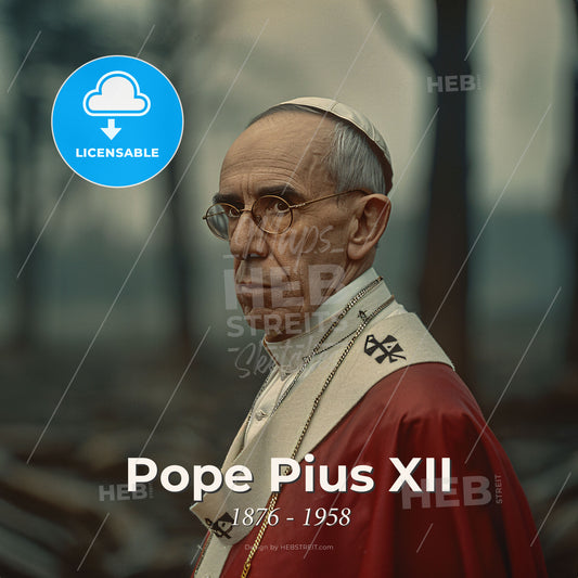 Pope Pius XII, 1876 - 1958, Pope - A Man In A Red Robe Print Template
