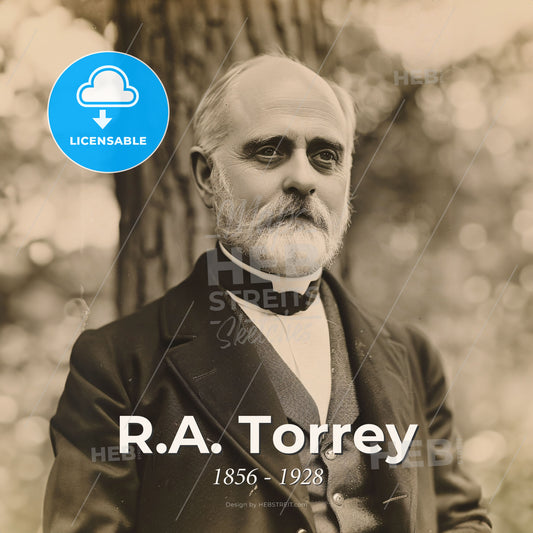 R.A. Torrey, 1856 - 1928, American evangelist and pastor - A Man With A Beard And Mustache Print Template