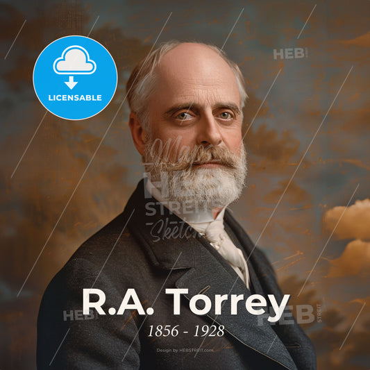 R.A. Torrey, 1856 - 1928, American evangelist and pastor - A Man With A Beard And Mustache Print Template