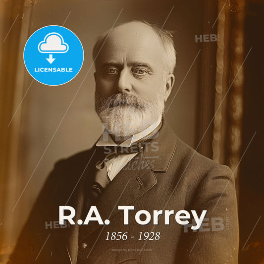 R.A. Torrey, 1856 - 1928, American evangelist and pastor - A Man With A Beard And Mustache Print Template