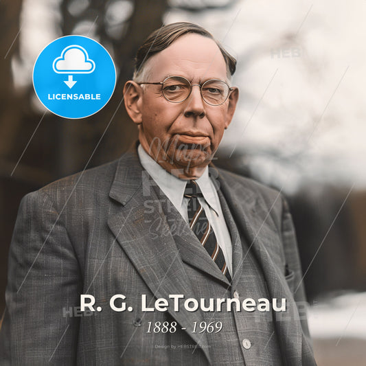 R. G. LeTourneau, 1888 - 1969, American industrialist and evangelist - A Man In A Suit And Tie Print Template