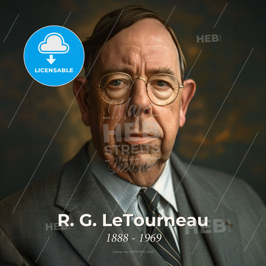 R. G. LeTourneau, 1888 - 1969, American industrialist and evangelist - A Man In A Suit And Tie Print Template