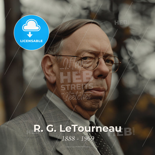 R. G. LeTourneau, 1888 - 1969, American industrialist and evangelist - A Man In A Suit And Tie Print Template