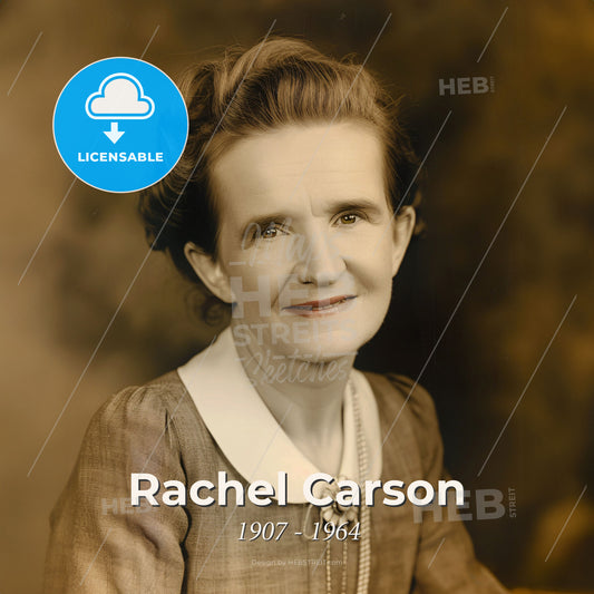Rachel Carson, 1907 - 1964, American marine biologist and conservationist - A Woman Smiling For The Camera Print Template