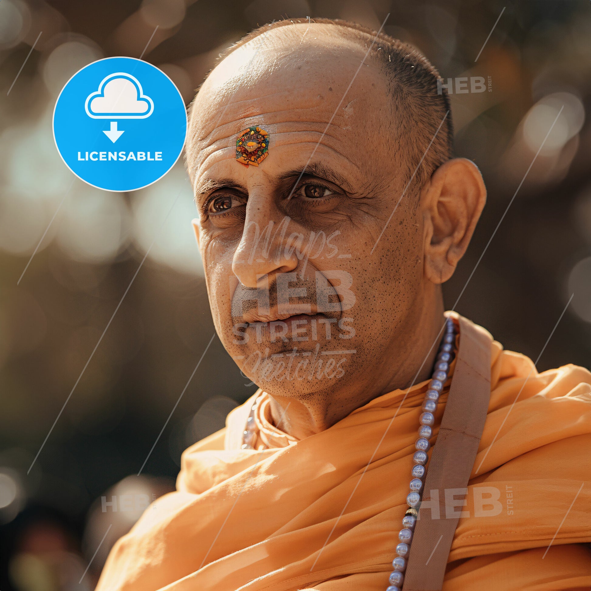 Radhanath Swami, Born: 1950, American spiritual teacher - A Man In An Orange Robe