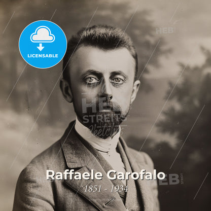 Raffaele Garofalo, 1851 - 1934, Italian criminologist - A Man With A Beard Print Template