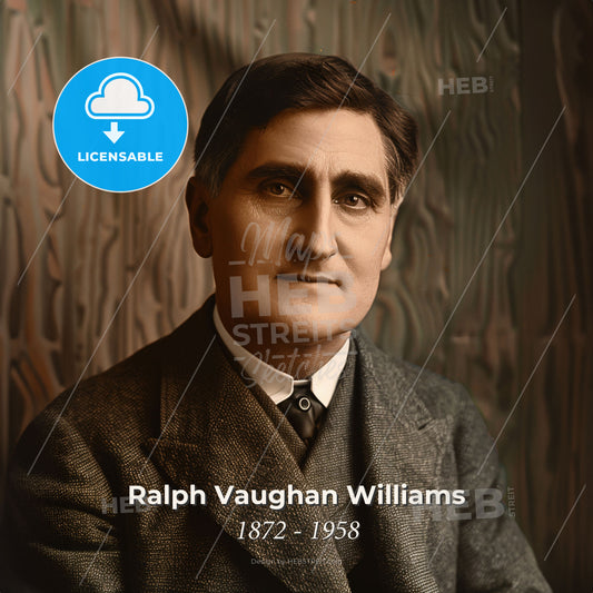 Ralph Vaughan Williams, 1872 - 1958, British composer - A Man In A Suit Print Template