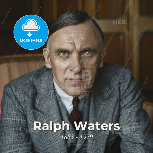 Ralph Waters, 1883 - 1979, American anesthesiologist - A Man In A Suit Print Template