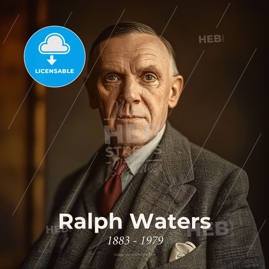 Ralph Waters, 1883 - 1979, American anesthesiologist - A Man In A Suit Print Template