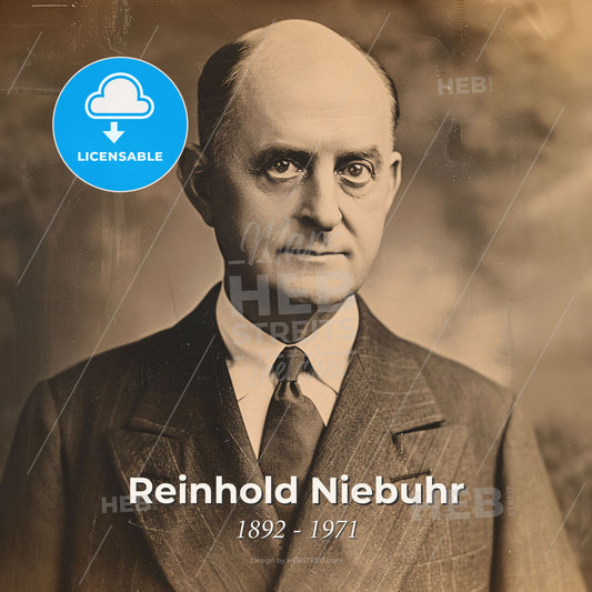 Reinhold Niebuhr, 1892 - 1971, American theologian - A Man In A Suit And Tie Print Template