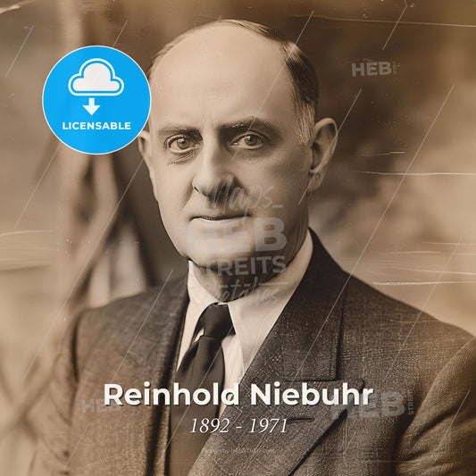 Reinhold Niebuhr, 1892 - 1971, American theologian - A Man In A Suit And Tie Print Template