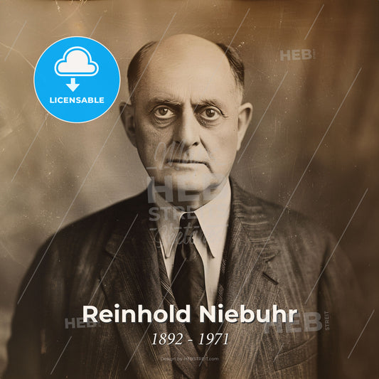 Reinhold Niebuhr, 1892 - 1971, American theologian - A Man In A Suit And Tie Print Template