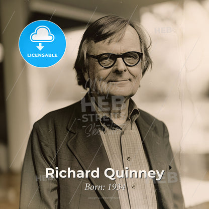 Richard Quinney, Born: 1934, American criminologist - A Man Wearing Glasses And A Jacket Print Template