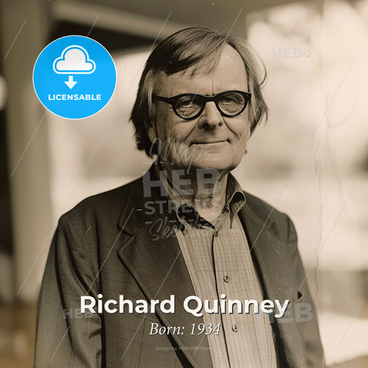 Richard Quinney, Born: 1934, American criminologist - A Man Wearing Glasses And A Jacket Print Template