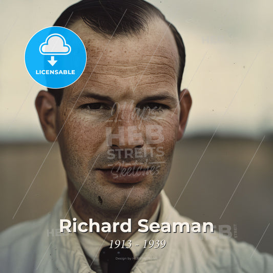 Richard Seaman, 1913 - 1939, British racing driver - A Man In A White Coat Print Template
