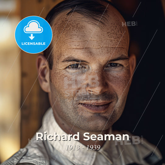 Richard Seaman, 1913 - 1939, British racing driver - A Man With Freckles Smiling Print Template