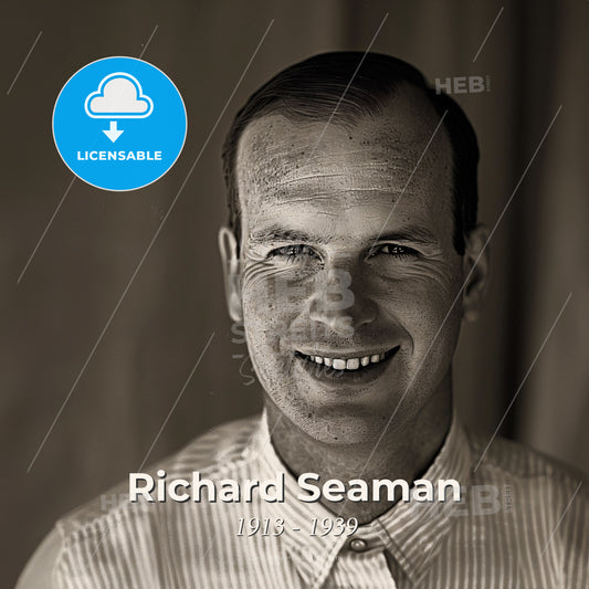 Richard Seaman, 1913 - 1939, British racing driver - A Man Smiling For A Picture Print Template