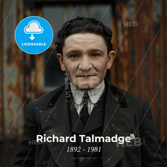 Richard Talmadge, 1892 - 1981, German-American stuntman and actor - A Man In A Suit Print Template