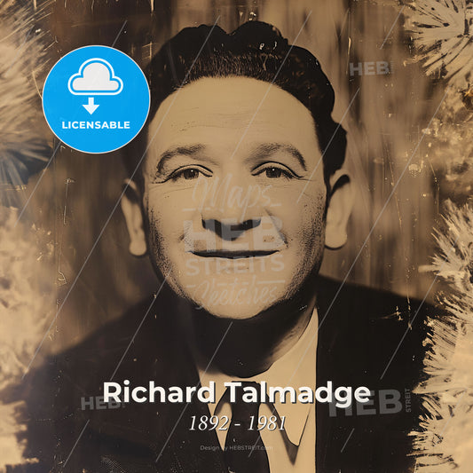 Richard Talmadge, 1892 - 1981, German-American stuntman and actor - A Man In A Suit And Tie Print Template