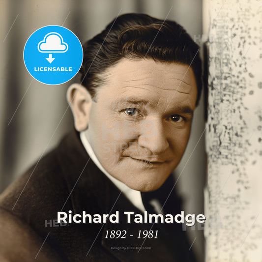 Richard Talmadge, 1892 - 1981, German-American stuntman and actor - A Man Leaning Against A Wall Print Template