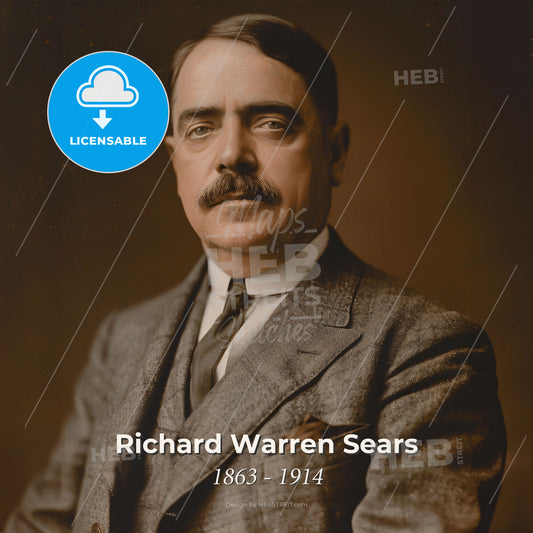 Richard Warren Sears, 1863 - 1914, American businessman - A Man In A Suit Print Template