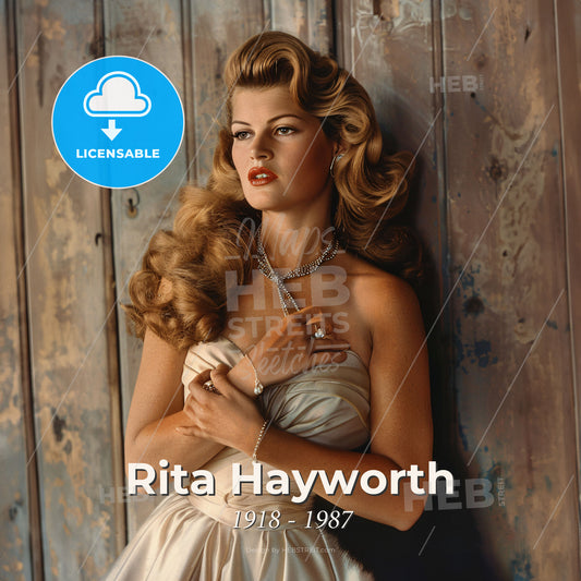 Rita Hayworth, 1918 - 1987, American actress and dancer - A Woman In A Dress Print Template