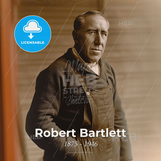 Robert Bartlett, 1875 - 1946, Canadian-American explorer - A Man In Overalls Standing In Front Of A Window Print Template