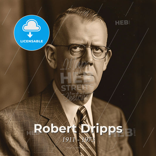 Robert Dripps, 1911 - 1973, American anesthesiologist - A Man In A Suit And Tie Print Template