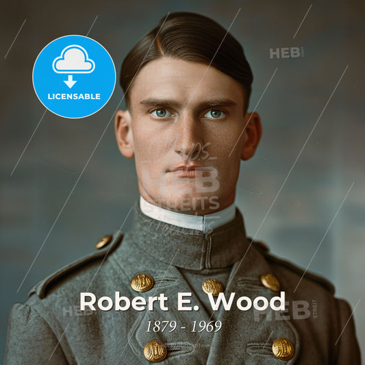Robert E. Wood, 1879 - 1969, American retail executive - A Man In A Military Uniform Print Template