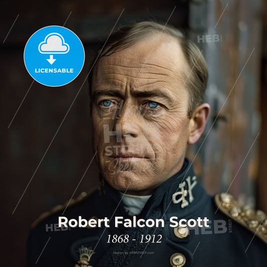 Robert Falcon Scott, 1868 - 1912, British explorer - A Man In A Military Uniform Print Template